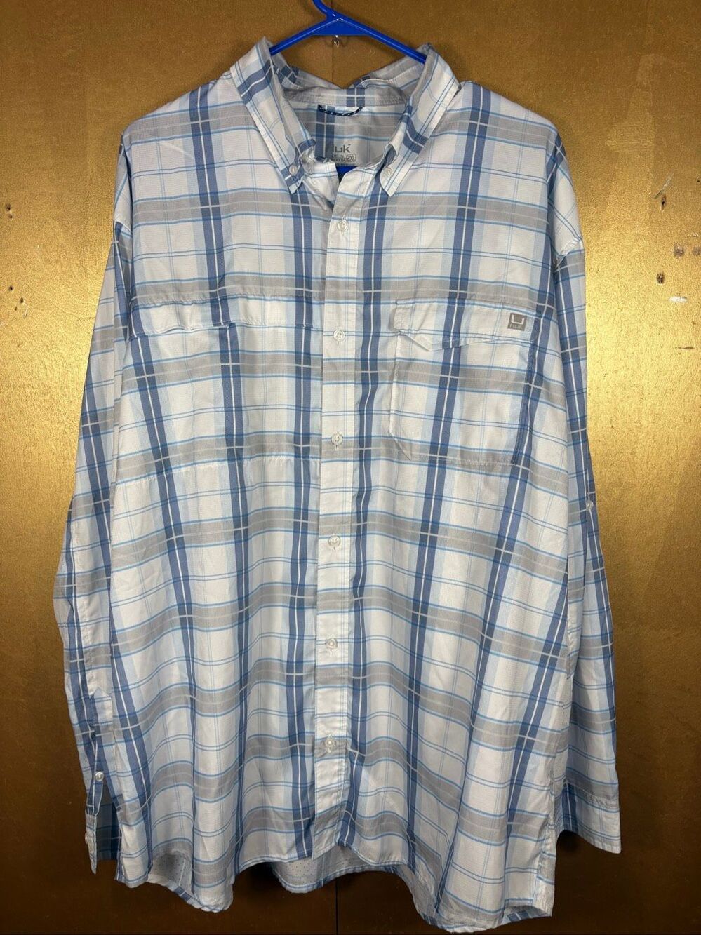 Huk Fishing mens performance button down shirt size XXL